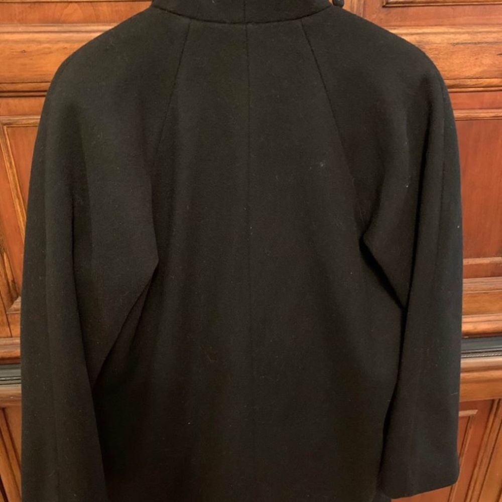 Black wool blend coat
